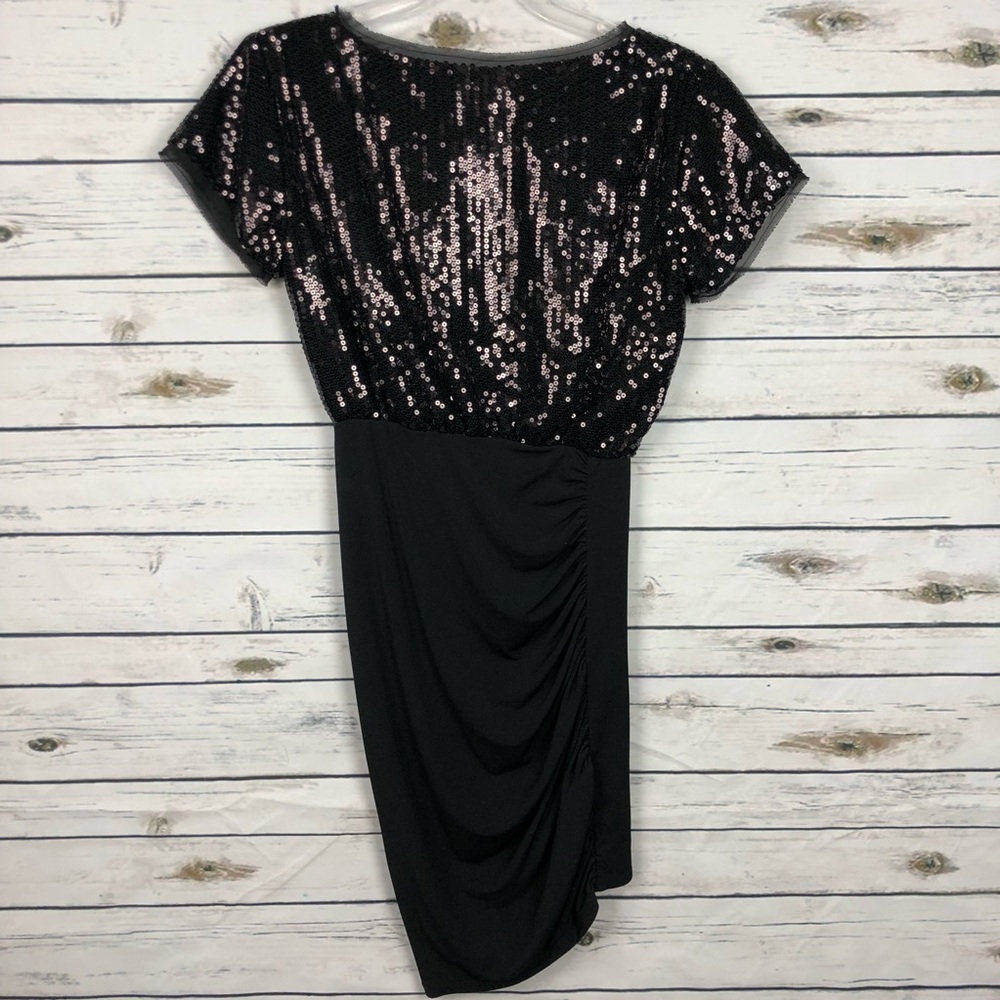 Bcbgeneration Small Black Sequin Bodycon Dress - image 2